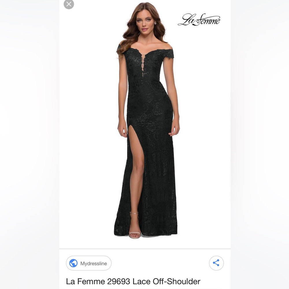 La Femme Dress, Elegant Black Evening Gown